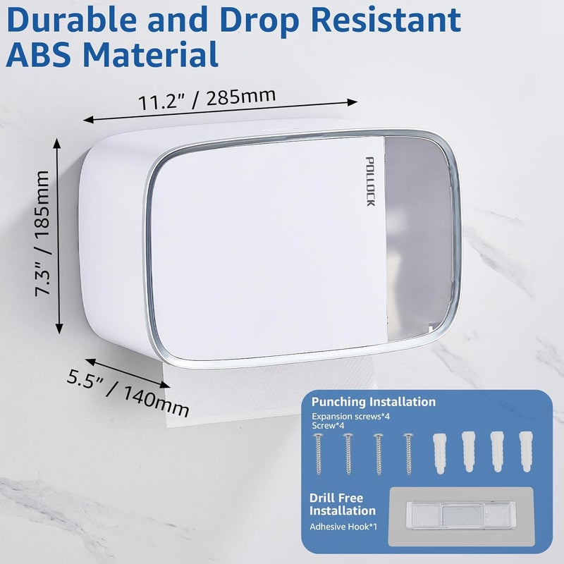 pollock Paper Towel Dispenser Holder Wall Mount,Commercial Paper Towel Dispenser Multi-fold Trifold C Fold,Hand Towel Holder,Paper Roll Napkin Tissue Dispenser,Paper Towel Holder for Bathroom Kitchen - Image 3